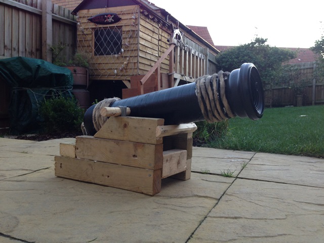 Every pirate shack needs a cannon.